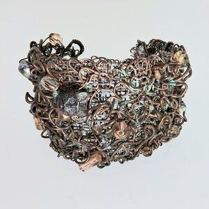 Vintage brutalist copper cuff